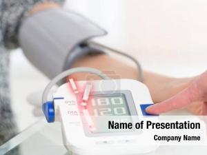 Measuring doctor cardiologist blood pressure PowerPoint Template