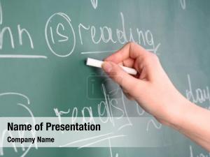 Blackboard grammar sentences   PowerPoint Template