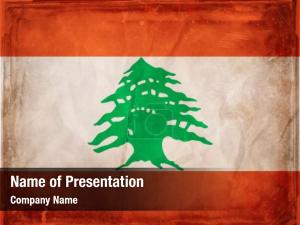 Flag lebanon grunge  