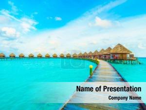 Island tropical maldives beach  PowerPoint Template