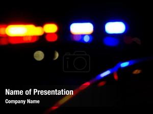 Blurred Car Lights PowerPoint Template