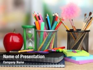 Back to School with School Supplies PowerPoint Template