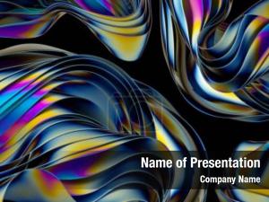 Fluttering Ribbons Abstract PowerPoint Template