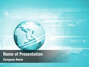 Globe in Blue Colors PowerPoint Templates - Globe in Blue Colors ...