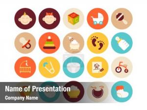 Flat Design Round Icons PowerPoint Template