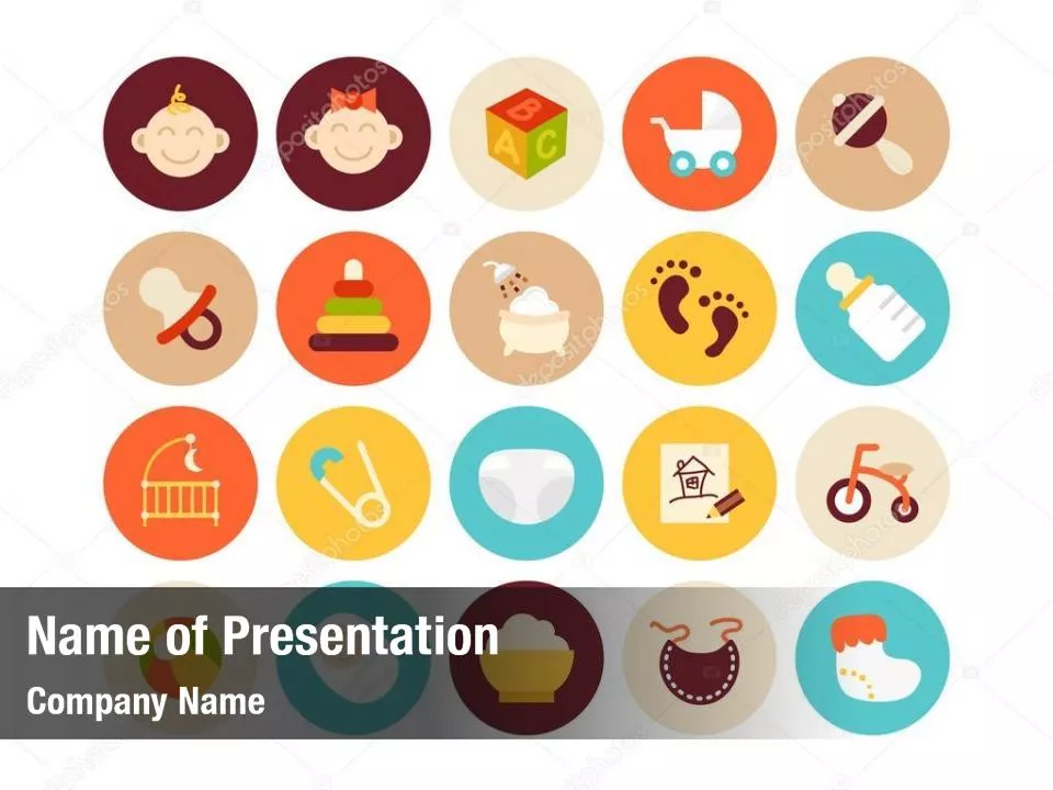 Flat Design Round Icons