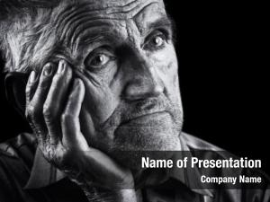 Portrait of Old Man PowerPoint Template