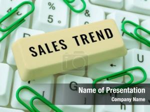 Sales sign displaying trend, word PowerPoint Template