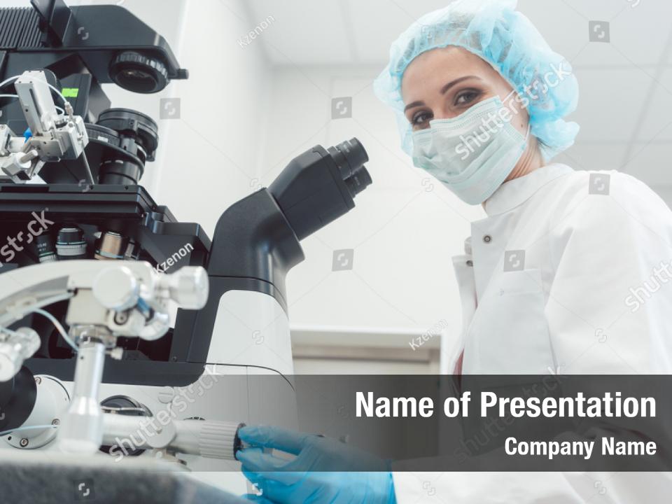 Microscope medical laboratory PowerPoint Template - Microscope medical ...