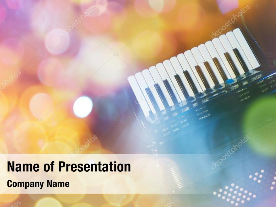 Button accordion PowerPoint Template - Button accordion PowerPoint  Background