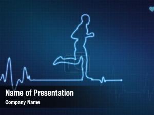 Jogging and Heartbeat PowerPoint Template
