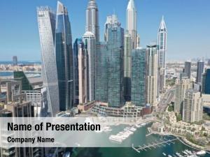 Dubai aerial view city 