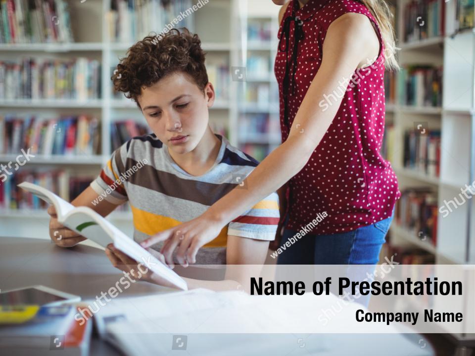 Classmates Reading Powerpoint Template PowerPoint Template   Classmates