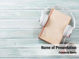 Copyspace concept audio book PowerPoint Template