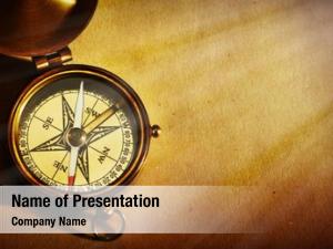 Antique Brass Compass PowerPoint Templates - Antique Brass Compass ...