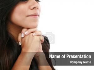 Praying Girl PowerPoint Template