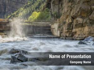 Shoshone power plant colorado river flowing PowerPoint Template