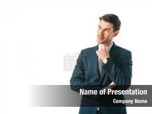 Businessman Thinking PowerPoint Template