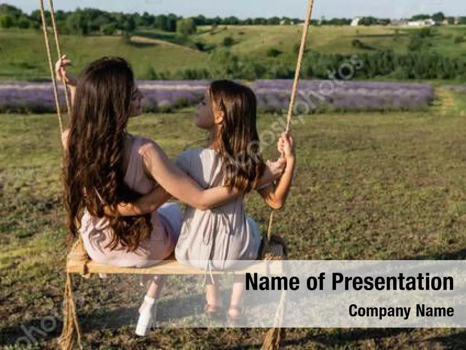Mother and Daughter On A Swing