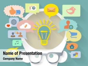 Flat Social Media Icons PowerPoint Template