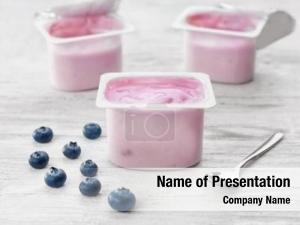 Yogurt plastic cup blueberries