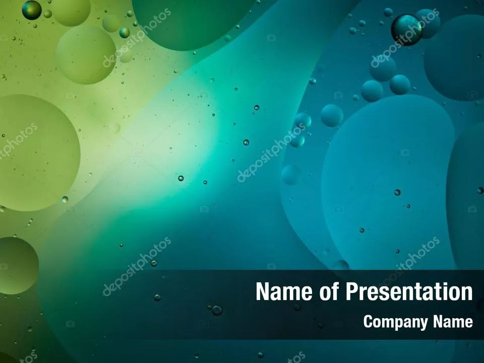 Blue and Green Abstract with Circles