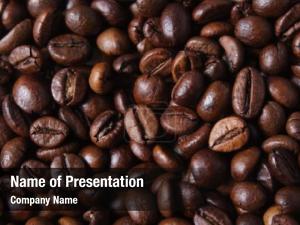 Coffee Beans In Brown Color PowerPoint Template