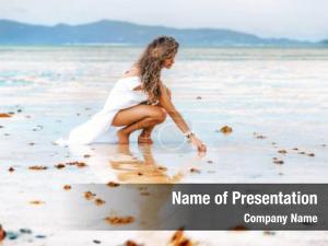 Girl in Water Free PowerPoint Template