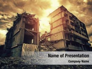 Urban Catastrophe PowerPoint Template