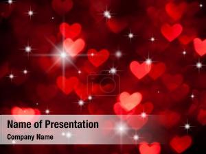 Red Hearts PowerPoint Template