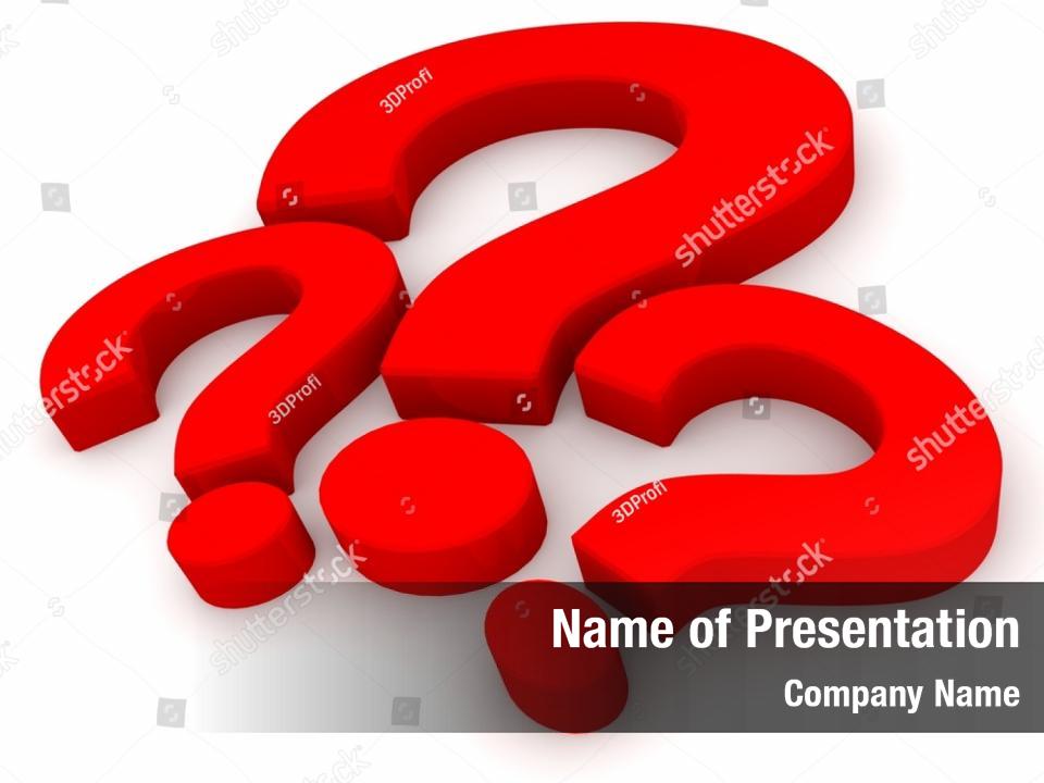 Question mark red question mark PowerPoint Template - Question mark red ...