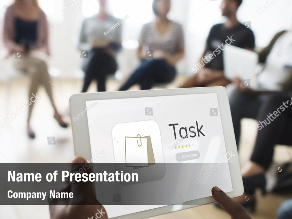 Group of people organizer illustration personal PowerPoint Template ...