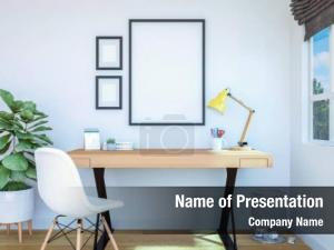 Interior office workspace modern design PowerPoint Template