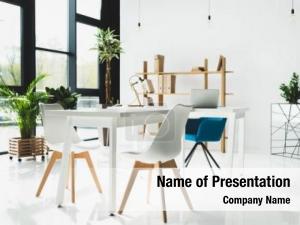 Interior office workspace PowerPoint Template