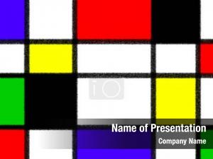 Mondrian colorful rectangles; style 