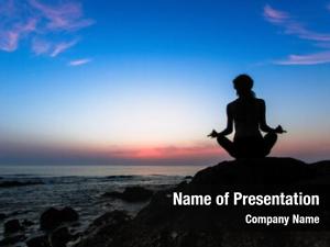 Meditation Silhouette PowerPoint Templates - Meditation Silhouette ...