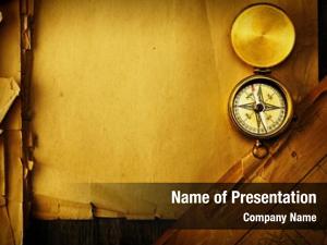 Antique Brass Compass PowerPoint Templates - Antique Brass Compass ...