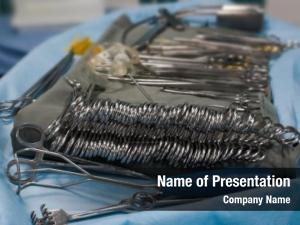 Operation surgical instruments room  PowerPoint Template