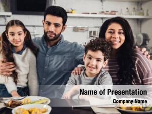 Happy Latino Family PowerPoint Template