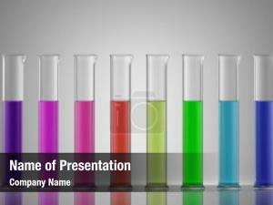 Glassware chemistry laboratory colour liquids PowerPoint Template