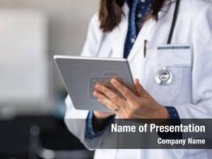 Healthcare use woman doctor PowerPoint Template