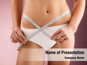 Measuring slim woman her waist