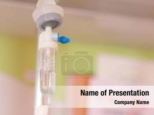 Saline infusion pump solution intravenous PowerPoint Template