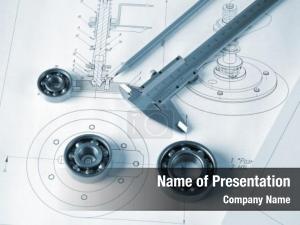 Mechanical drawings engineer engineering  PowerPoint Template