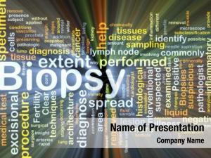 Wordcloud background concept biopsy glowing PowerPoint Template