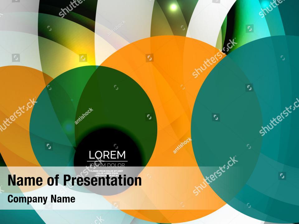 Circular Glowing Overlapping Circles PowerPoint Template - Circular ...