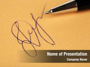 Paper pen signature  