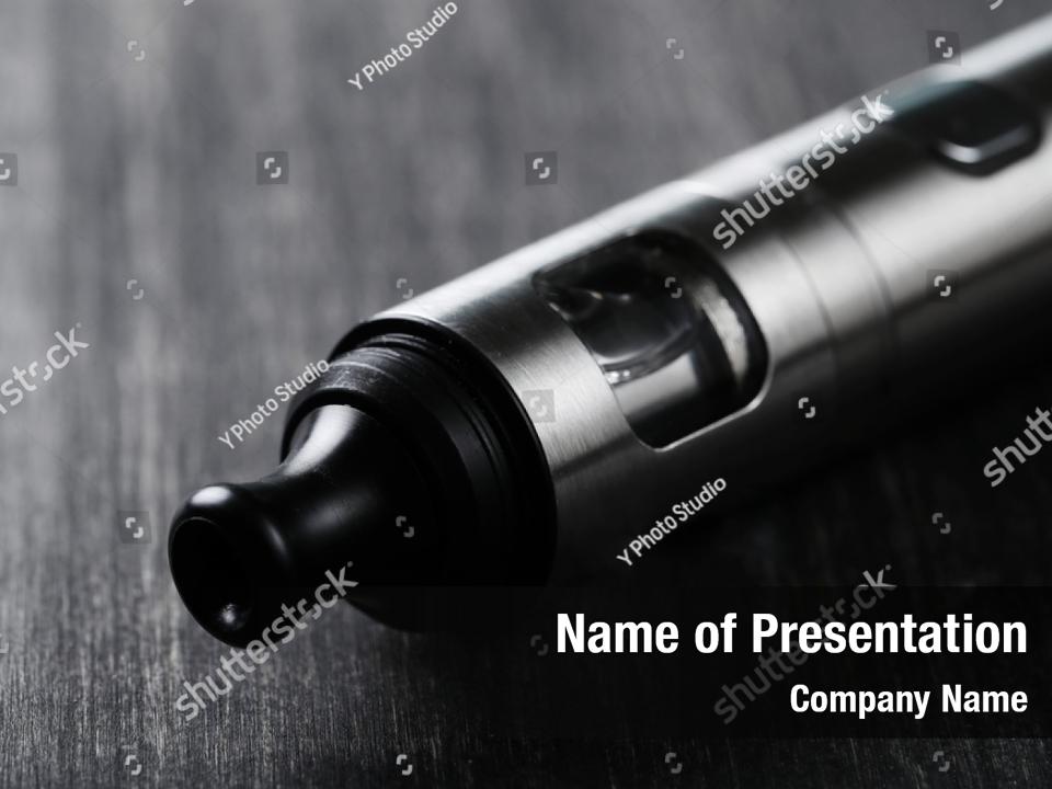 Addiction Wooden Vaping Device PowerPoint Template - Addiction Wooden ...