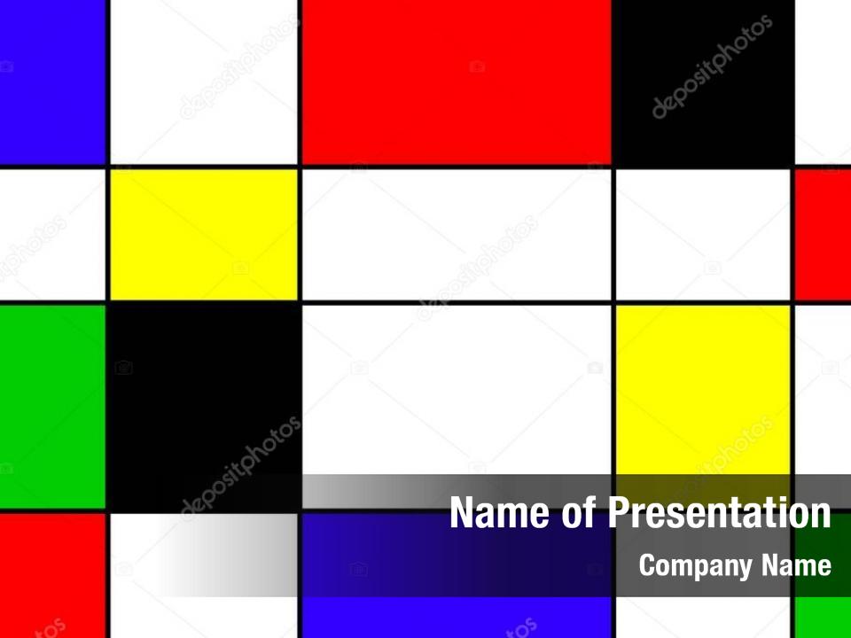 Mondrian colorful rectangles style 