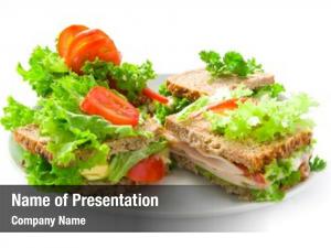 Sandwiches made with pieces PowerPoint Template - Sandwiches made with ...